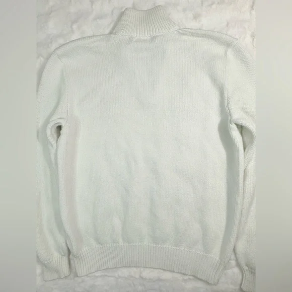 Polo by Ralph Lauren Men's Cream Zip-Up Sweater - Picture 2 of 4